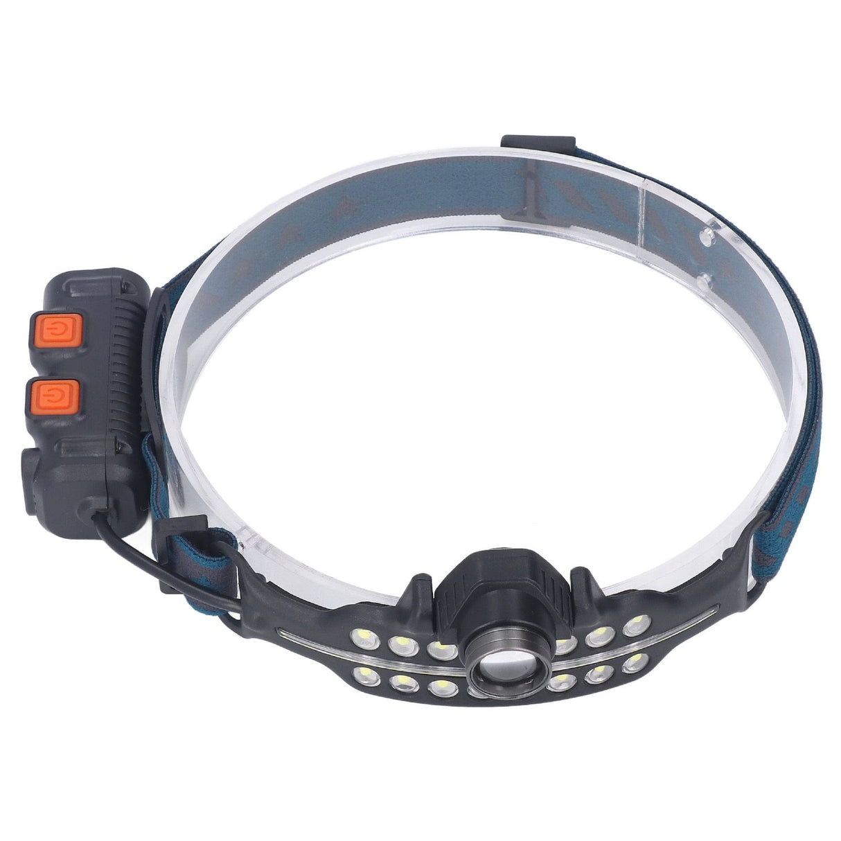 LED Headlamp Induction Type C Charging Red LED Warning Adjustable Head Flashlight for Work Camping
