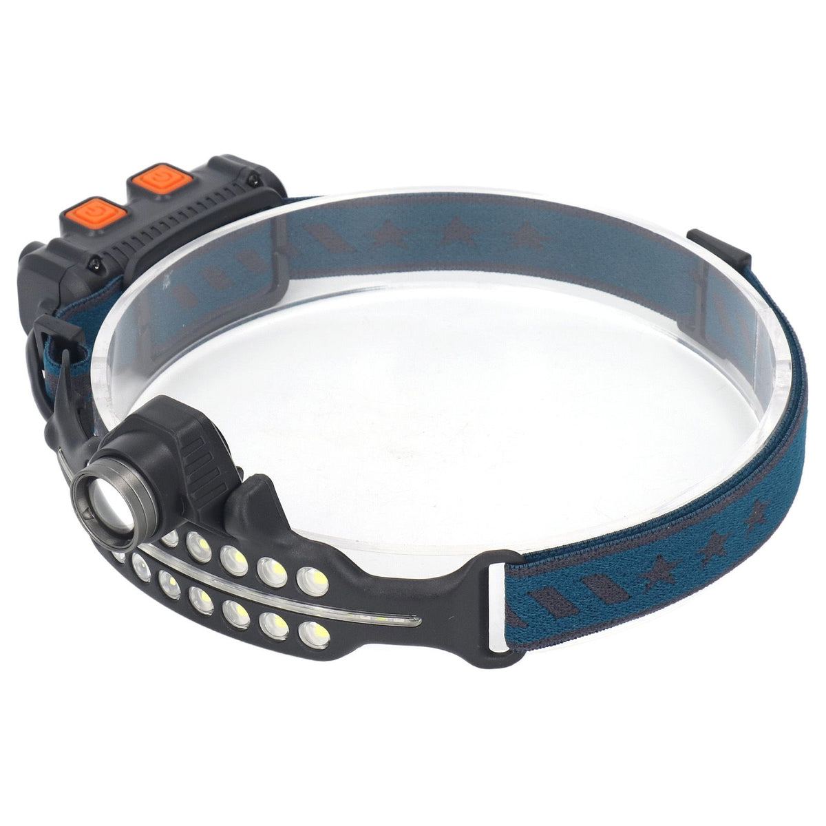 LED Headlamp Induction Type C Charging Red LED Warning Adjustable Head Flashlight for Work Camping