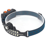 LED Headlamp Induction Type C Charging Red LED Warning Adjustable Head Flashlight for Work Camping
