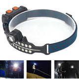 LED Headlamp Induction Type C Charging Red LED Warning Adjustable Head Flashlight for Work Camping