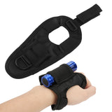 Flashlight Case Adjustable Diving Torch Protective Cover with Nylon Fixing Wrist Strap for 20‑38mm Diameter Flashlight