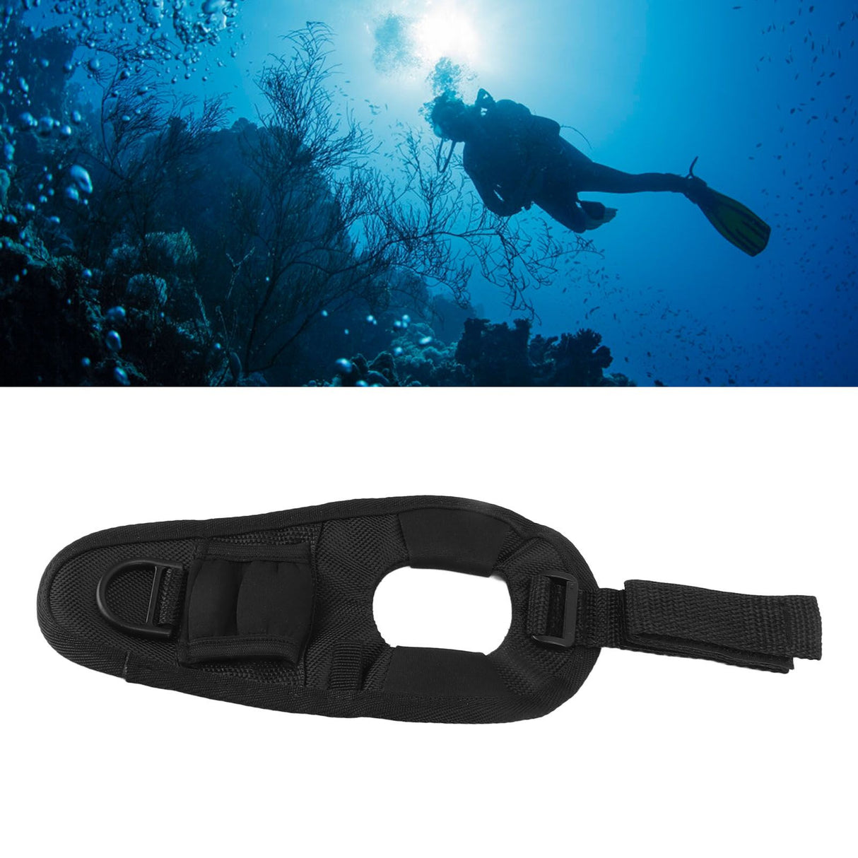 Flashlight Case Adjustable Diving Torch Protective Cover with Nylon Fixing Wrist Strap for 20‑38mm Diameter Flashlight