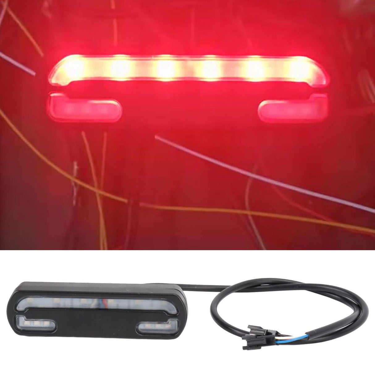 Electric Bike Taillight LED ABS Night Tail Light Brake Signal Light 36‑60V for Riding