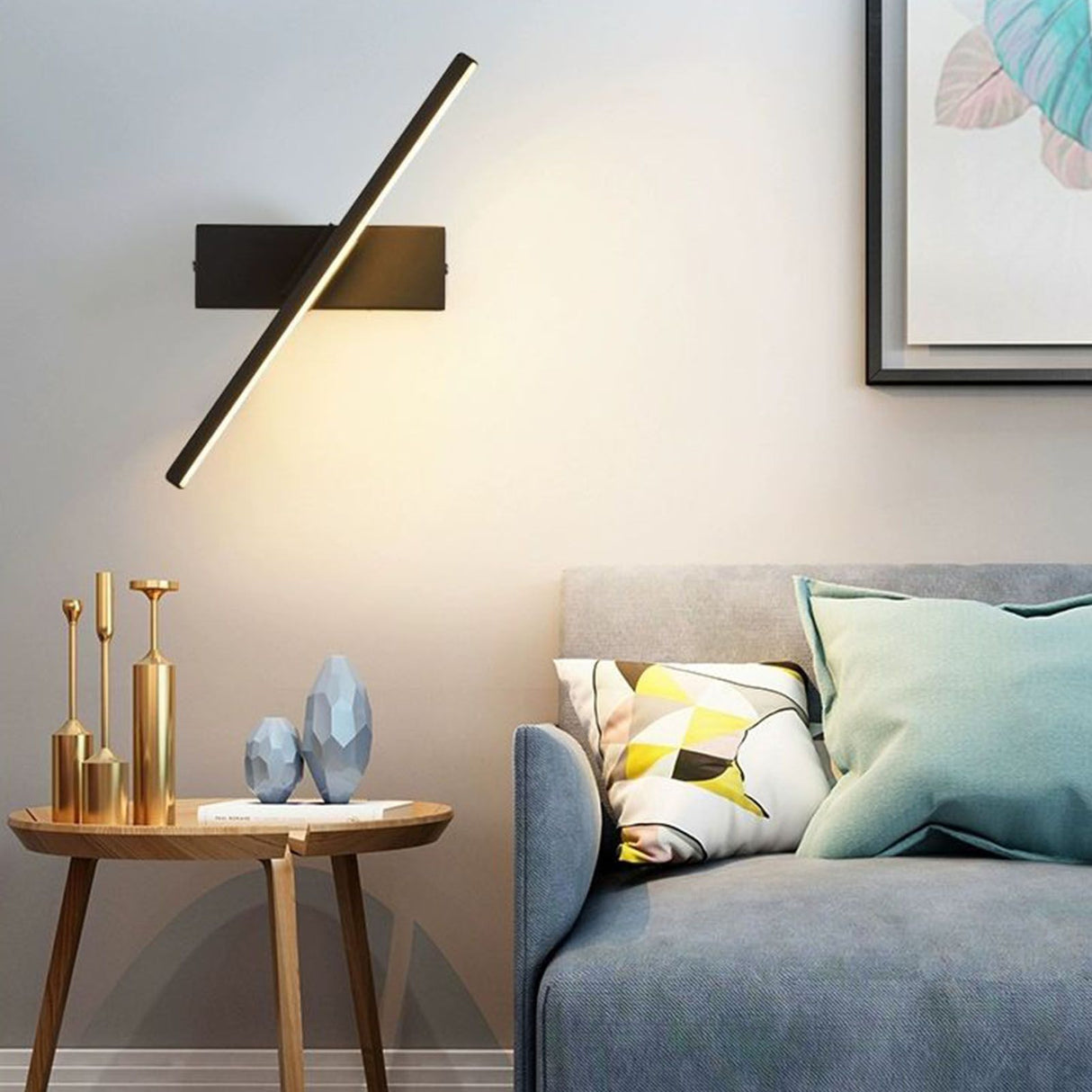 Bedroom Rotating Wall Lamp Iron Shell High Temperature Baking Surface Anti Corrosion Bedside Lamp for Home White Light Black