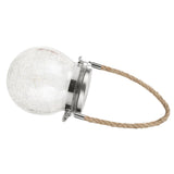 Hanging Solar Light Thickened Crackle Glass Style Waterproof Smar Sensor Hanging Solar Lantern for Garden Yard Pathway - Top-Down View