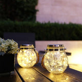 Hanging Solar Light Thickened Crackle Glass Style Waterproof Smar Sensor Hanging Solar Lantern for Garden Yard Pathway