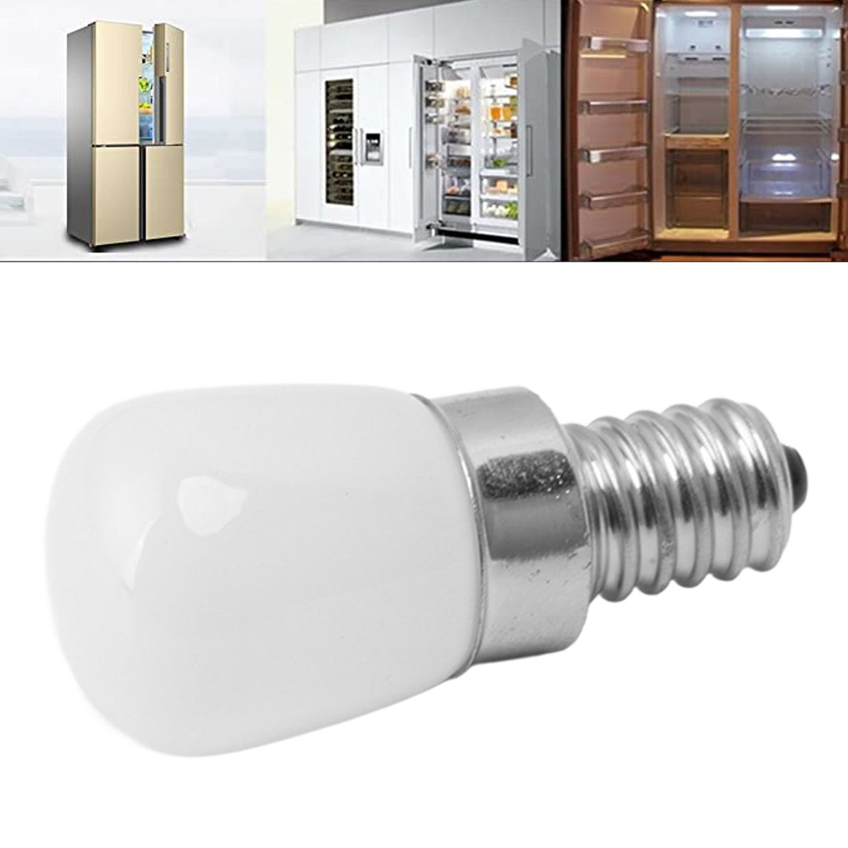 5Pcs LED Refrigerator Light Bulb Fridge Lamp E12 for Freezer Home Lighting Energy Saving 120V White Light