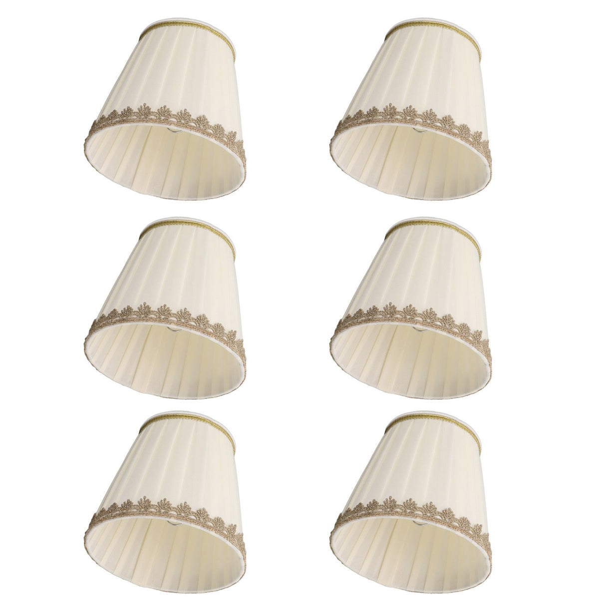 6PCS Candle Lamp Lampshade Clip On Fabrics Lampshades Set for Table Lamp Wall Lamp