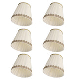 6PCS Candle Lamp Lampshade Clip On Fabrics Lampshades Set for Table Lamp Wall Lamp