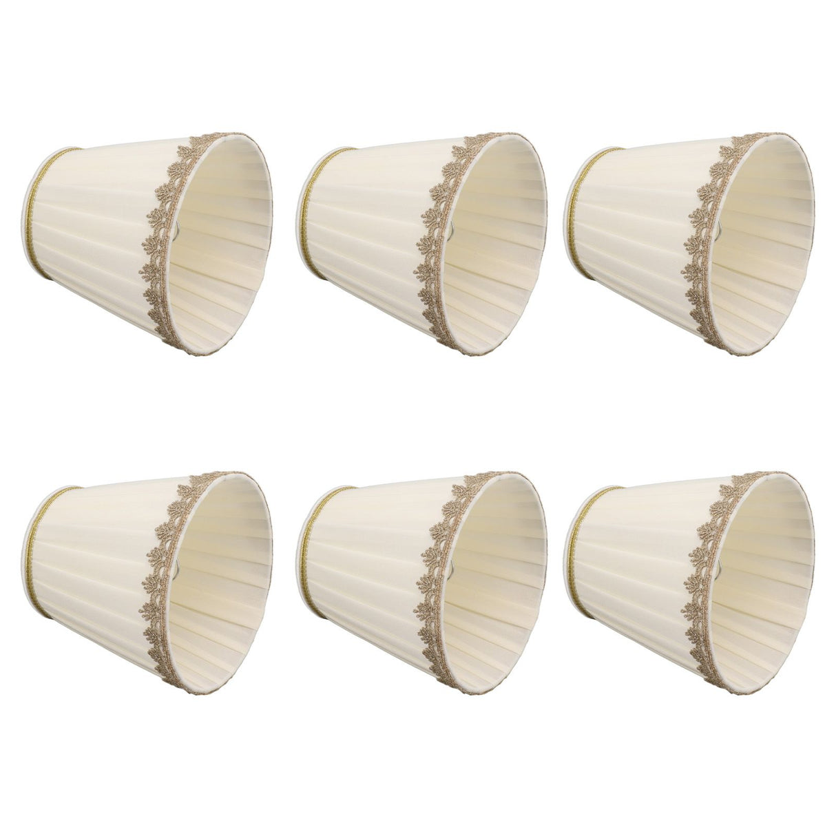 6PCS Candle Lamp Lampshade Clip On Fabrics Lampshades Set for Table Lamp Wall Lamp