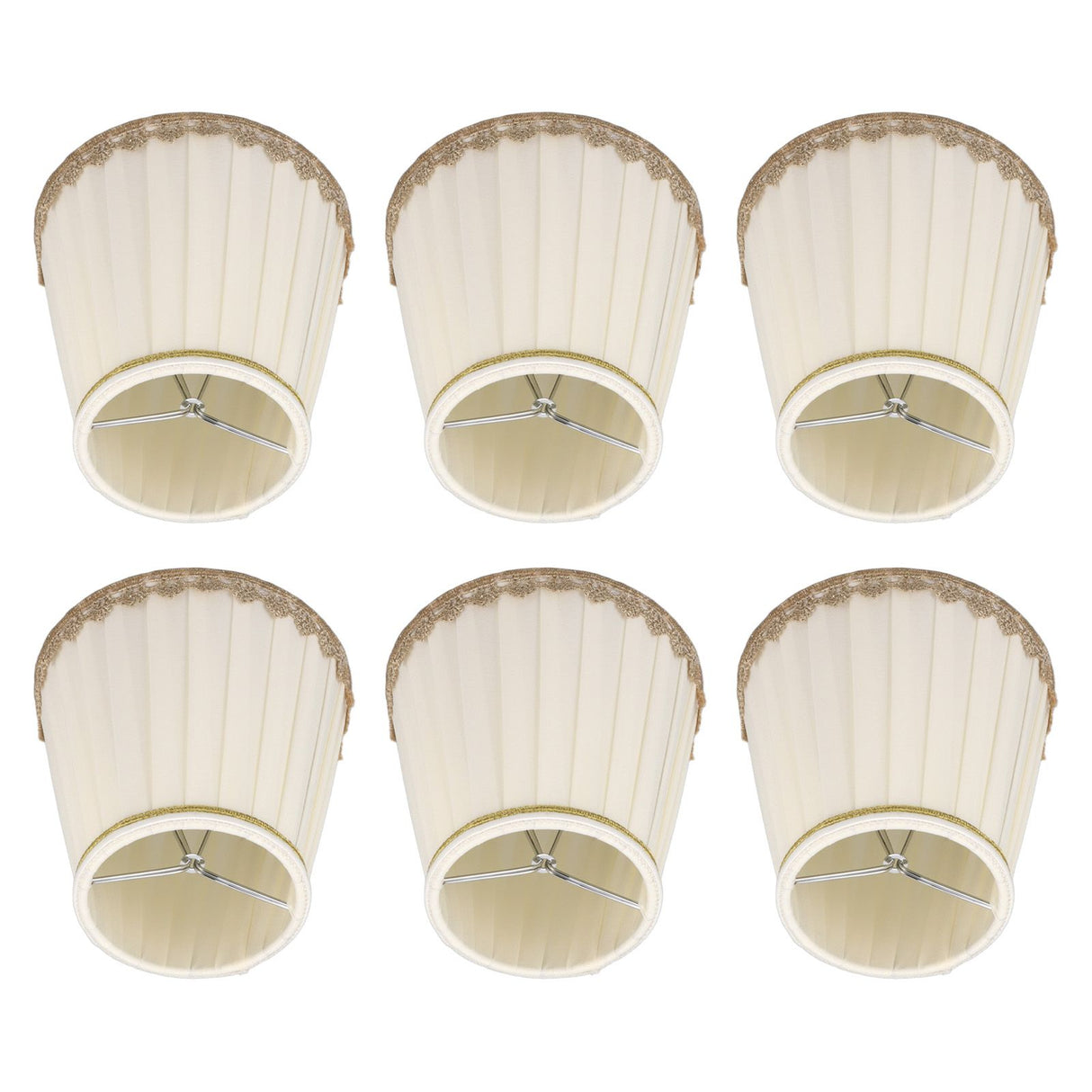 6PCS Candle Lamp Lampshade Clip On Fabrics Lampshades Set for Table Lamp Wall Lamp
