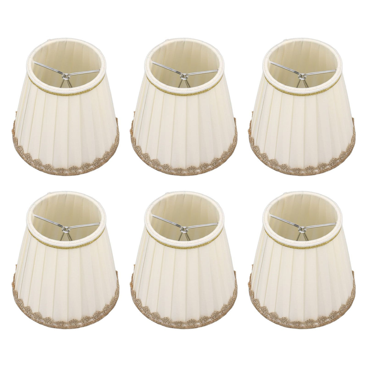 6PCS Candle Lamp Lampshade Clip On Fabrics Lampshades Set for Table Lamp Wall Lamp