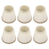 6PCS Candle Lamp Lampshade Clip On Fabrics Lampshades Set for Table Lamp Wall Lamp