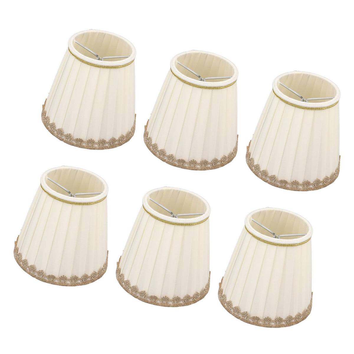 6PCS Candle Lamp Lampshade Clip On Fabrics Lampshades Set for Table Lamp Wall Lamp