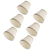 6PCS Candle Lamp Lampshade Clip On Fabrics Lampshades Set for Table Lamp Wall Lamp - Close-Up Angle
