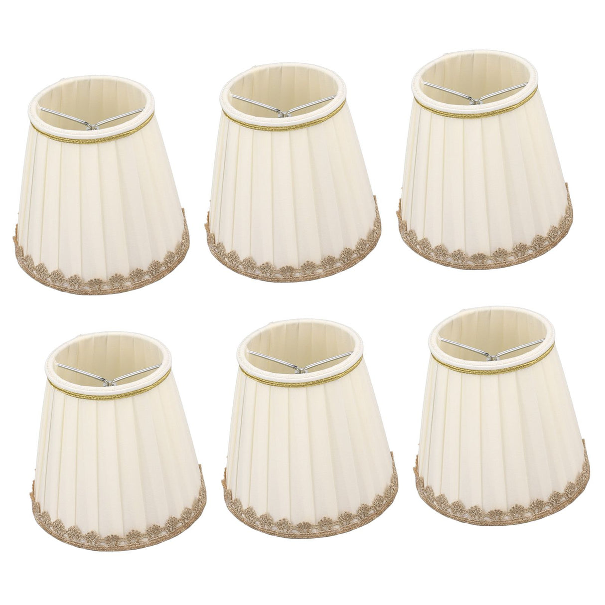 6PCS Candle Lamp Lampshade Clip On Fabrics Lampshades Set for Table Lamp Wall Lamp