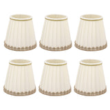 6PCS Candle Lamp Lampshade Clip On Fabrics Lampshades Set for Table Lamp Wall Lamp