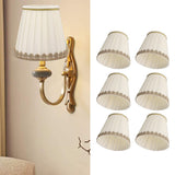 6PCS Candle Lamp Lampshade Clip On Fabrics Lampshades Set for Table Lamp Wall Lamp