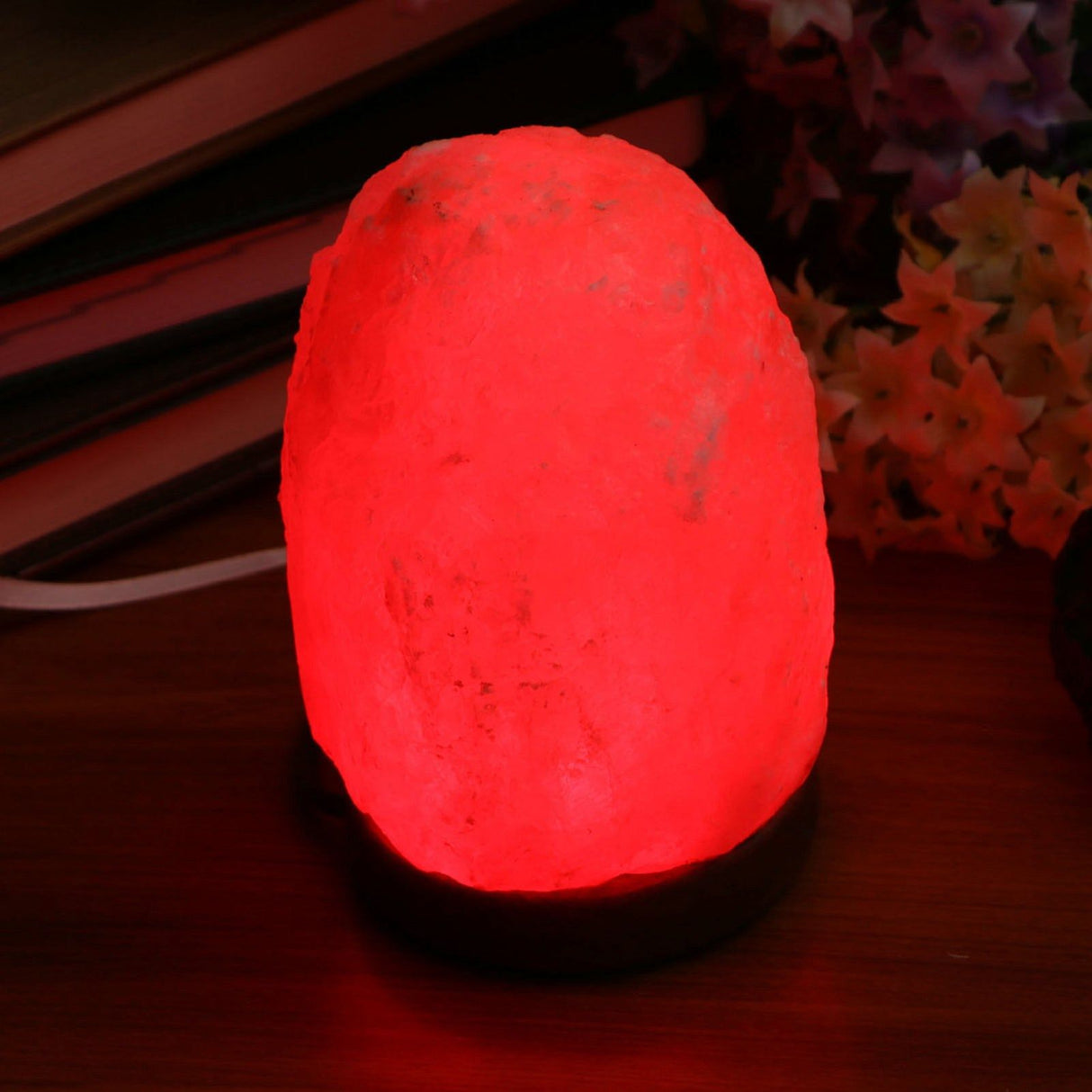 Himalayan Salt Lamp Colorful Changing LED Crystal Salt Lamp USB Power Natural Landscape Light