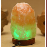 Himalayan Salt Lamp Colorful Changing LED Crystal Salt Lamp USB Power Natural Landscape Light