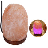 Himalayan Salt Lamp Colorful Changing LED Crystal Salt Lamp USB Power Natural Landscape Light - Close-Up Angle