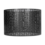 Drum Lamp Shade E27 E14 Clip Fir Leaf Shape Hollow Out Metal Decorative Lampshade Cover for Table Wall Ceiling Lamp Black