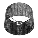 Drum Lamp Shade E27 E14 Clip Fir Leaf Shape Hollow Out Metal Decorative Lampshade Cover for Table Wall Ceiling Lamp Black