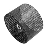 Drum Lamp Shade E27 E14 Clip Fir Leaf Shape Hollow Out Metal Decorative Lampshade Cover for Table Wall Ceiling Lamp Black - Top-Down View