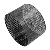 Drum Lamp Shade E27 E14 Clip Fir Leaf Shape Hollow Out Metal Decorative Lampshade Cover for Table Wall Ceiling Lamp Black - Rear View