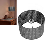 Drum Lamp Shade E27 E14 Clip Fir Leaf Shape Hollow Out Metal Decorative Lampshade Cover for Table Wall Ceiling Lamp Black - Extra Image