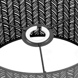 Drum Lamp Shade E27 E14 Clip Fir Leaf Shape Hollow Out Metal Decorative Lampshade Cover for Table Wall Ceiling Lamp Black