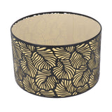 Black Hollow Metal Lampshade with Yellow Lining Metal Table Lamp Light Shade for E27 E14 Caliber Base