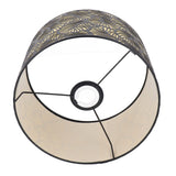 Black Hollow Metal Lampshade with Yellow Lining Metal Table Lamp Light Shade for E27 E14 Caliber Base