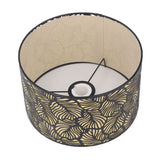 Black Hollow Metal Lampshade with Yellow Lining Metal Table Lamp Light Shade for E27 E14 Caliber Base