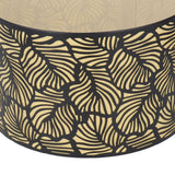 Black Hollow Metal Lampshade with Yellow Lining Metal Table Lamp Light Shade for E27 E14 Caliber Base