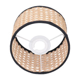 Rattan Lamp Shade Universal Rattan Woven Lampshade Lamp Cover for E27 E14 Chandelier Lamp Pendant Light Ceiling Lamp - Front View