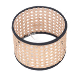 Rattan Lamp Shade Universal Rattan Woven Lampshade Lamp Cover for E27 E14 Chandelier Lamp Pendant Light Ceiling Lamp - Rear View