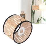 Rattan Lamp Shade Universal Rattan Woven Lampshade Lamp Cover for E27 E14 Chandelier Lamp Pendant Light Ceiling Lamp