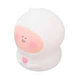 USB Fat Peach Night Tap Lamp with Timing Function Intelligent Colorful Silicone Tap Lamp for Teen Girls Bedroom - Rear View