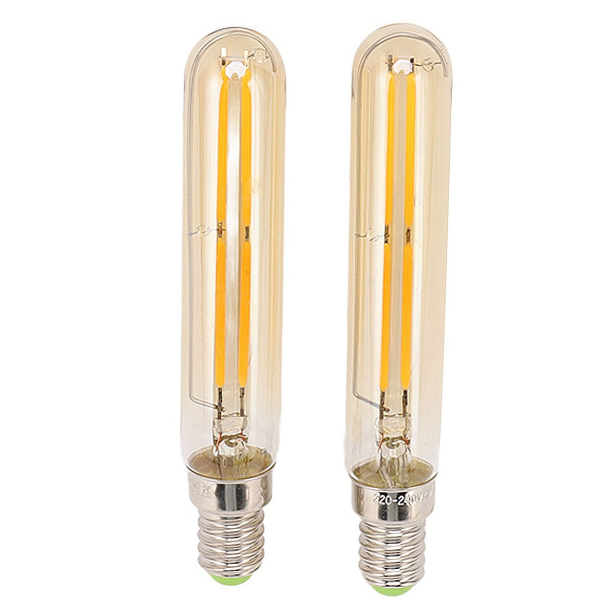 2Pcs LED Tube Bulb 4W E14 2300K Tubular Light Lamp Bulbs T20x120 220‑240V for Lighting