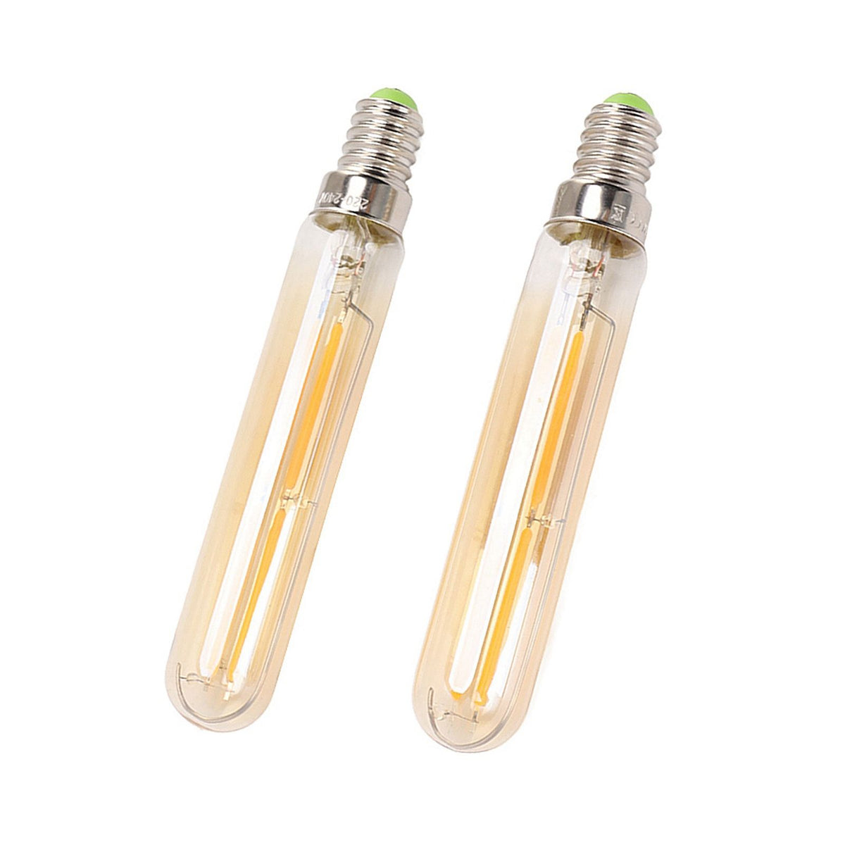 2Pcs LED Tube Bulb 4W E14 2300K Tubular Light Lamp Bulbs T20x120 220‑240V for Lighting