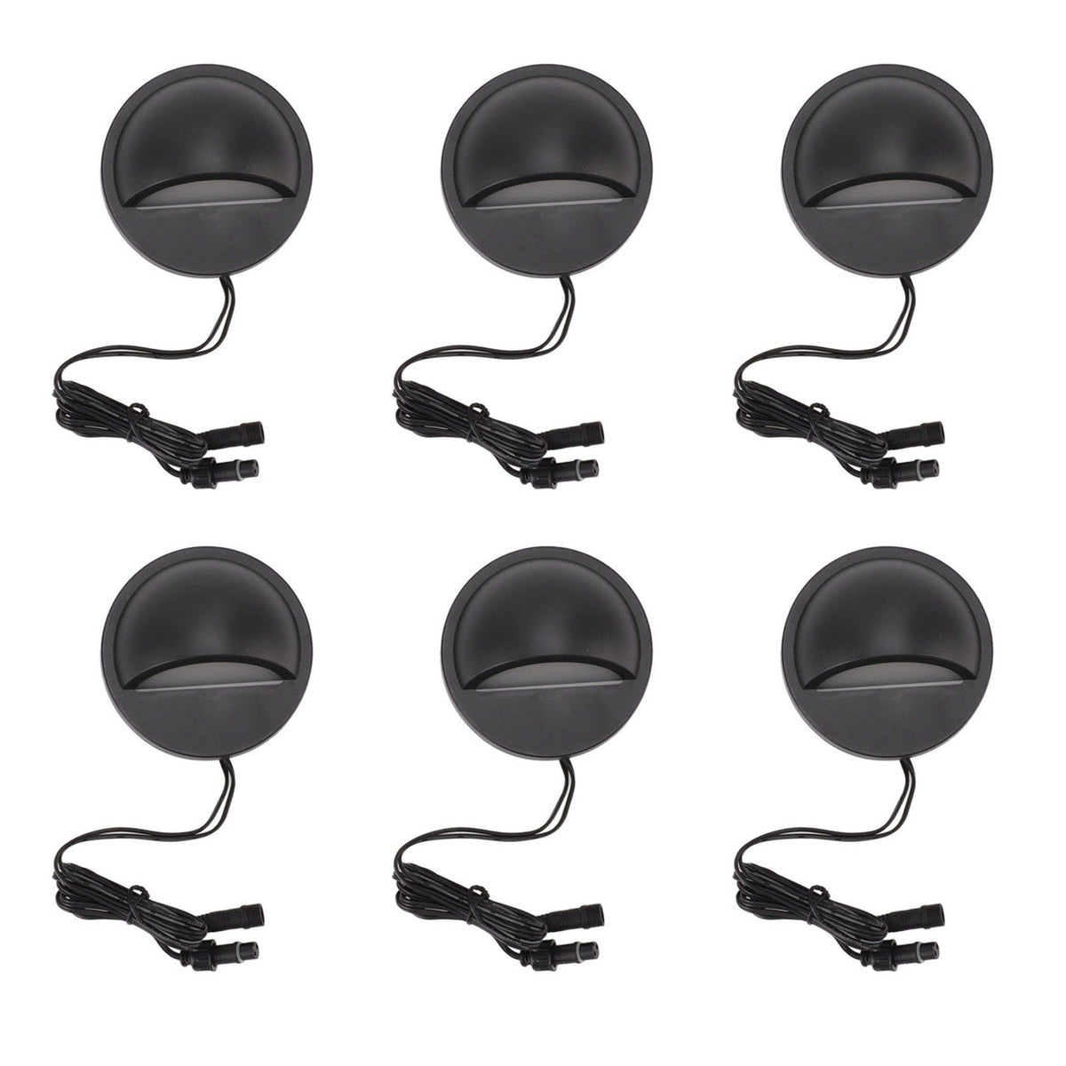 6PCS Low Voltage Deck Lights IP67 Waterproof Warm White LED Step Lamp for Garden Fence Stair 12 to 36V
