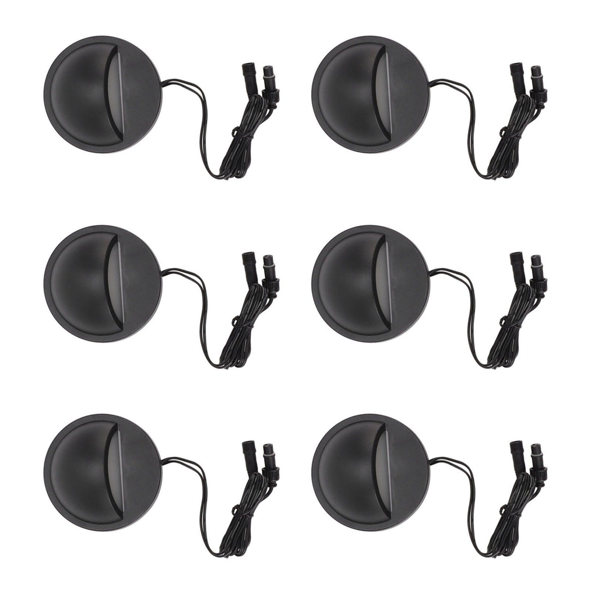 6PCS Low Voltage Deck Lights IP67 Waterproof Warm White LED Step Lamp for Garden Fence Stair 12 to 36V