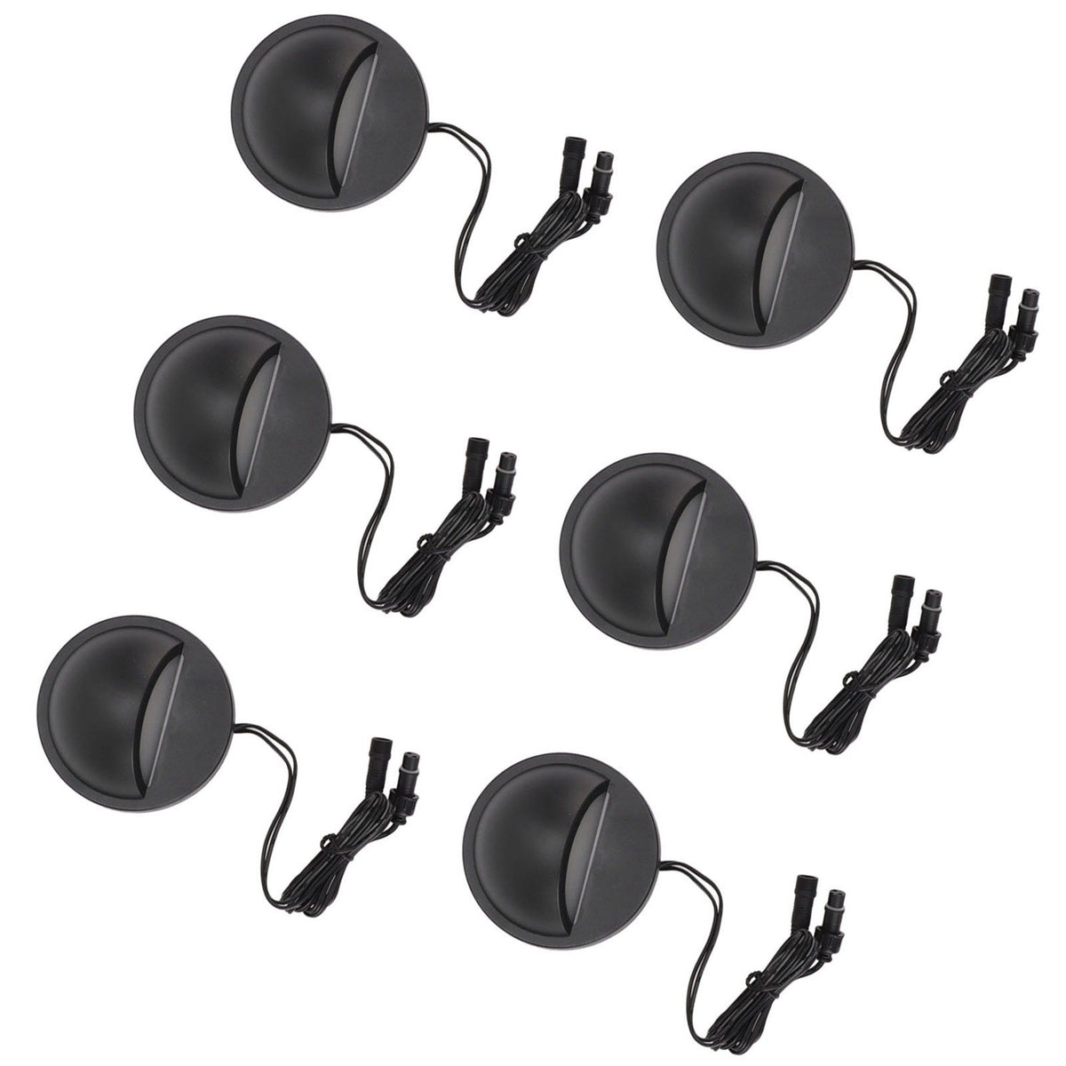 6PCS Low Voltage Deck Lights IP67 Waterproof Warm White LED Step Lamp for Garden Fence Stair 12 to 36V