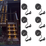 6PCS Low Voltage Deck Lights IP67 Waterproof Warm White LED Step Lamp for Garden Fence Stair 12 to 36V - Extra Image