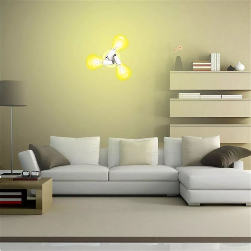 E27 Light Bulb Socket Adapter Splitter to 3 Heads Adjustable Angles for Wide Coverage Indoor Outdoor Use