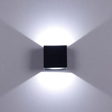 Modern LED Wall Sconce Aluminum Indoor LED Wall Mounted Lamp for Bedroom Hallway Black 10W White Light 6000K - Close-Up Angle