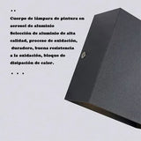 Modern LED Wall Sconce Aluminum Indoor LED Wall Mounted Lamp for Bedroom Hallway Black 10W White Light 6000K - Extra Image