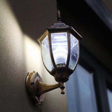 Hex Garden Wall Lamp Waterproof Outdoor Wall Light Corridor Courtyard Balcony Lamp Black - Front View