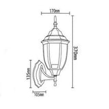 Hex Garden Wall Lamp Waterproof Outdoor Wall Light Corridor Courtyard Balcony Lamp Black - 45-Degree Angle
